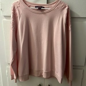 Vanderbilt Ladies' Pullover with Lace Appliqué on sleeves